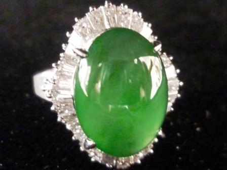 Pt900　ヒスイ　リング