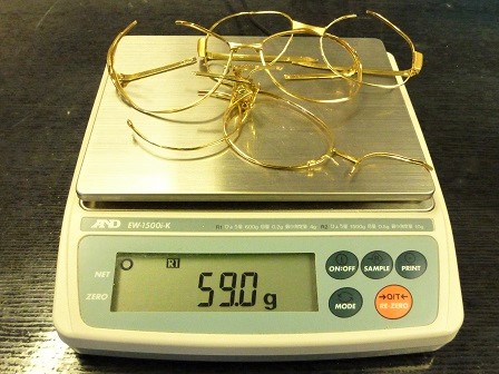 金縁メガネ買取神戸