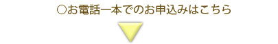 ○お電話一本でのお申込みはこちら